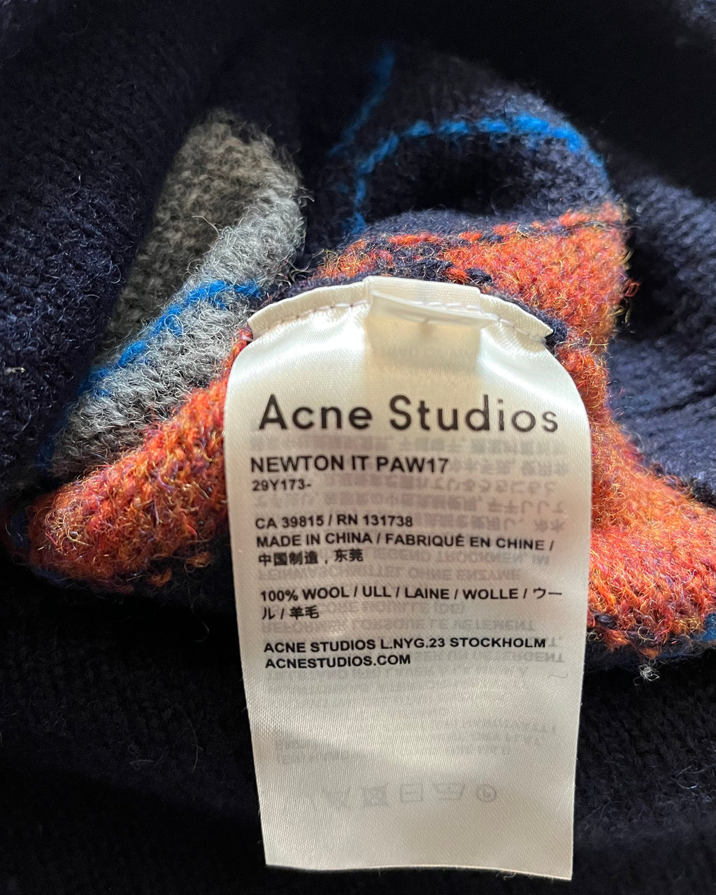 AW17 Acne Studios Jacquard Sweat (L)
