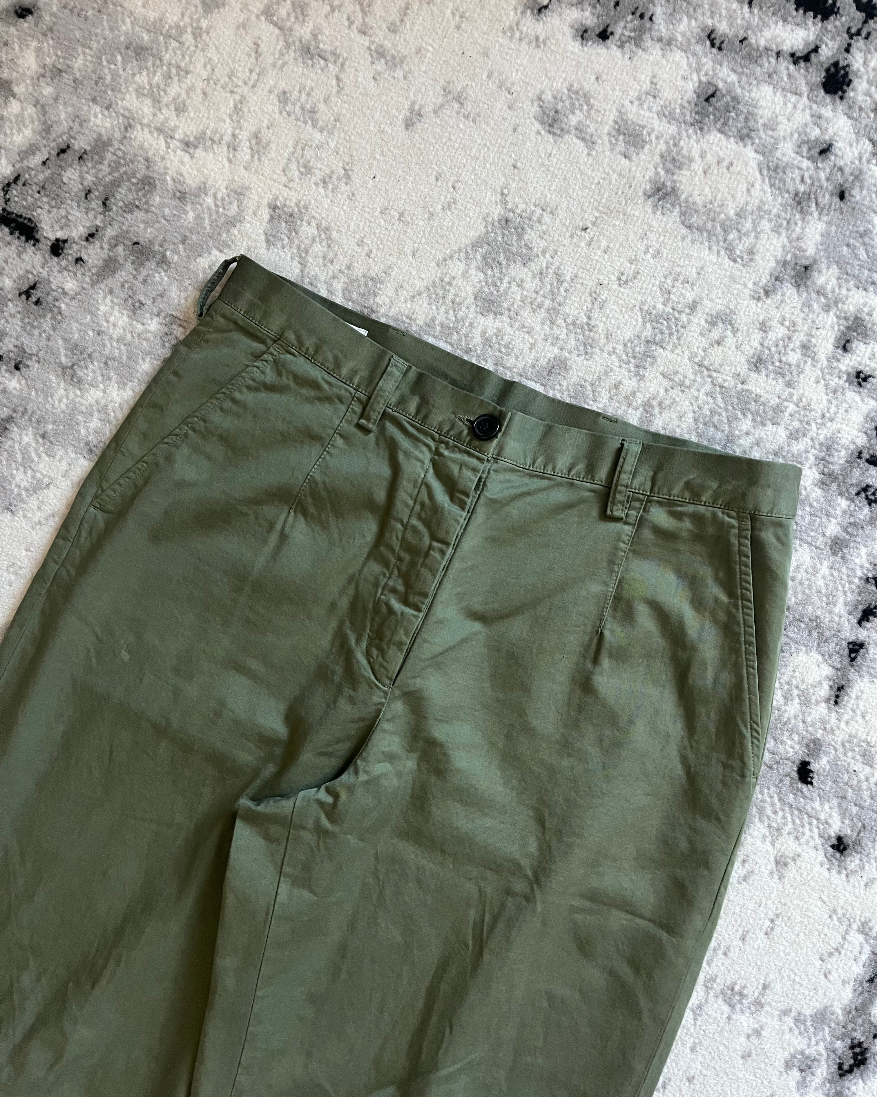 AW2023 Dries Van Noten 橄榄绿束缚裤 (S/M)