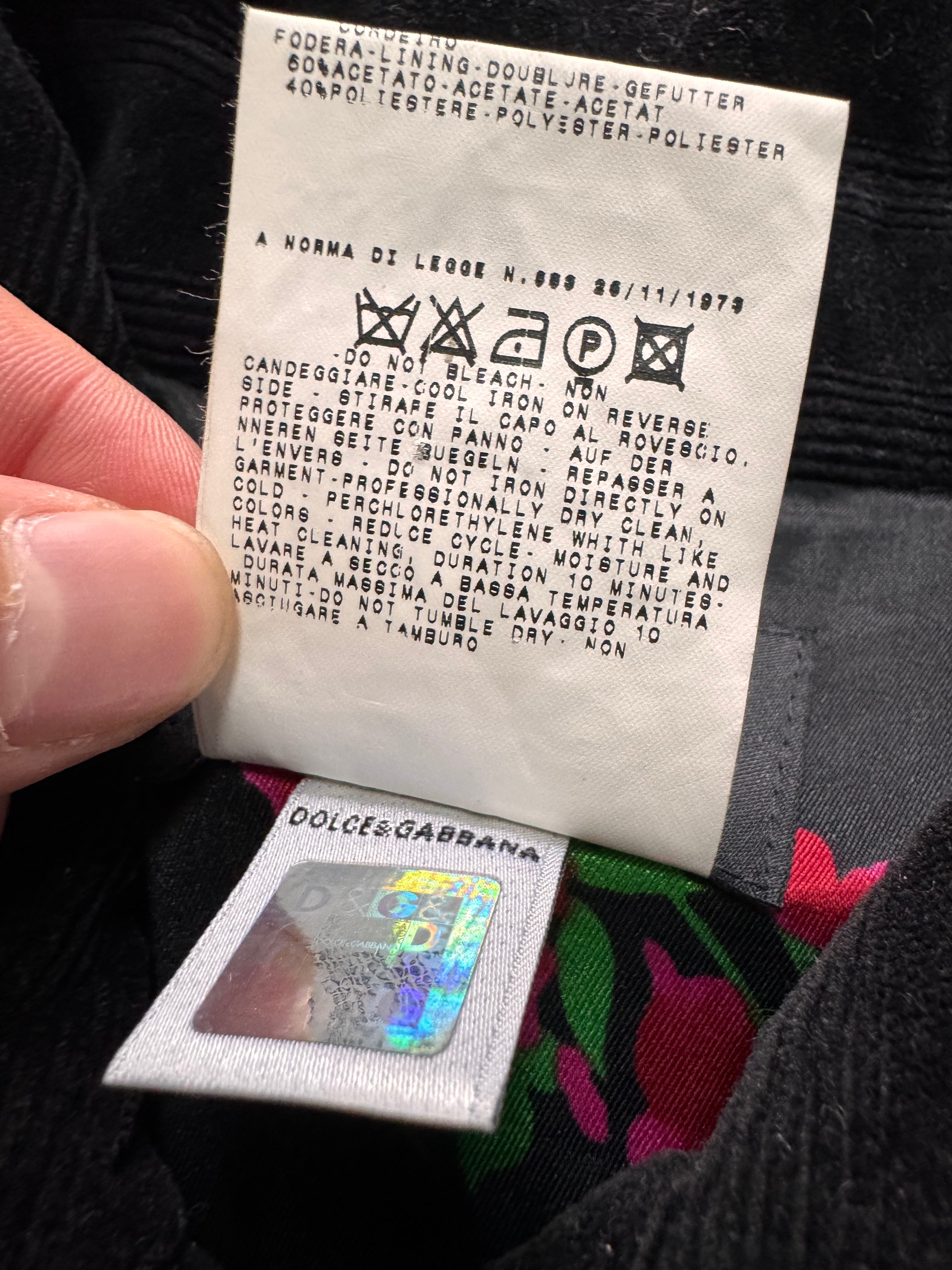 2000s Dolce & Gabbana Obscure Black Fur Trucker Jacket