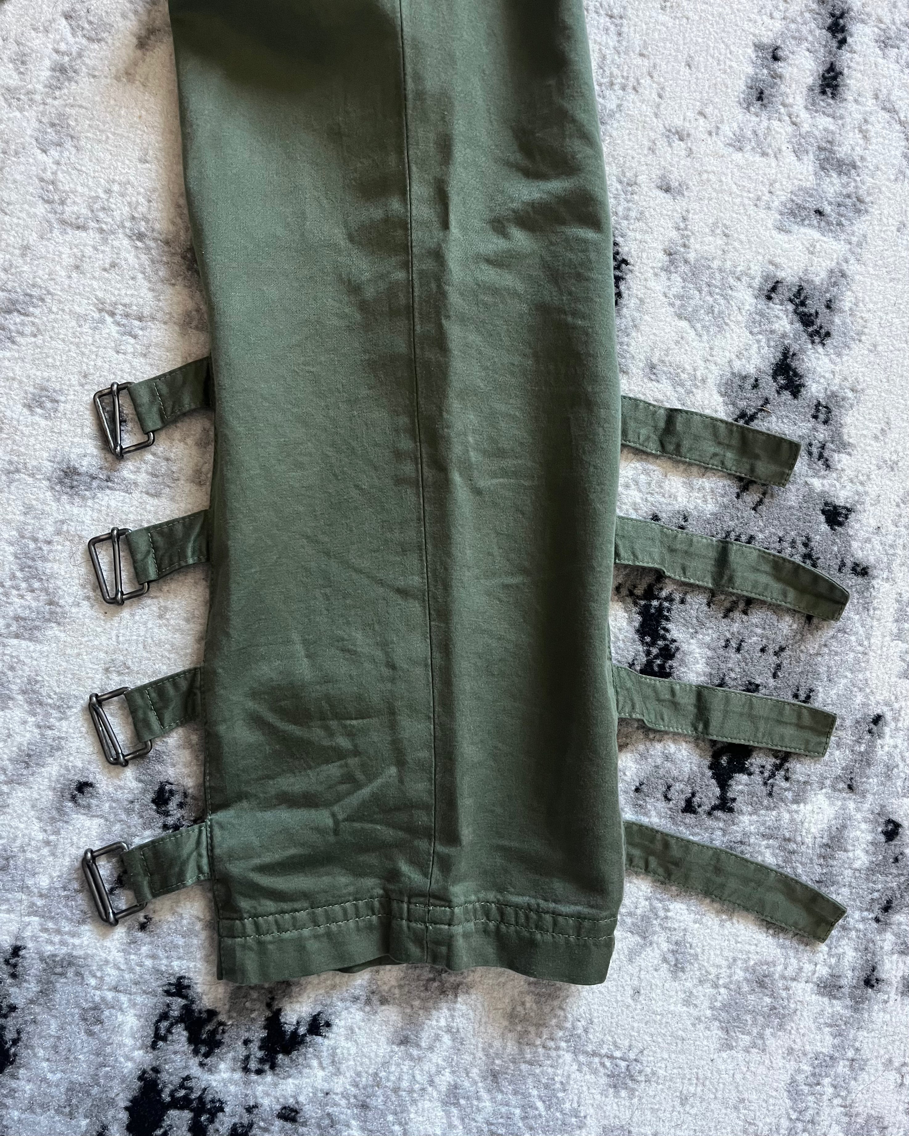 AW2023 Dries Van Noten 橄榄绿束缚裤 (S/M)