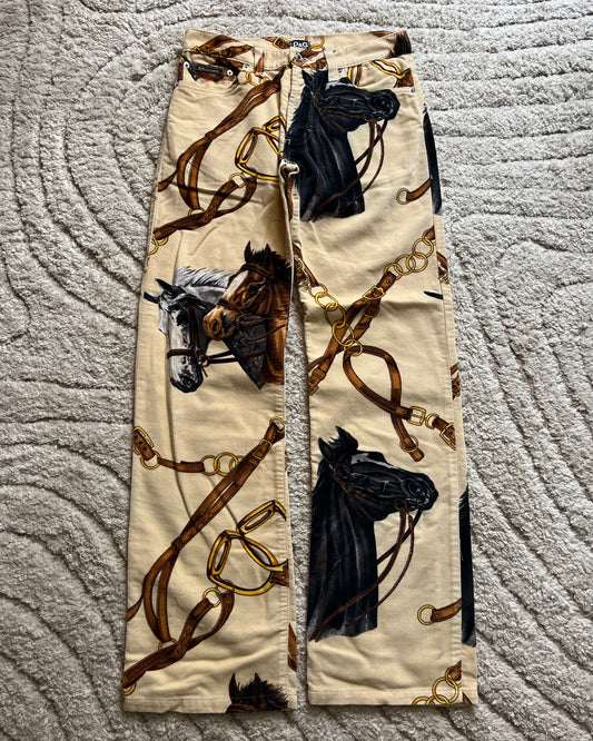 Dolce & Gabbana Velvet Cavalier Horse Bride Pants (S)