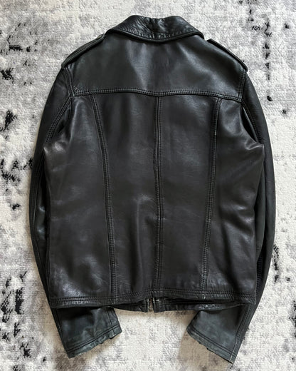 00s Dolce & Gabbana Black Rebel Utility Leather Jacket (M)