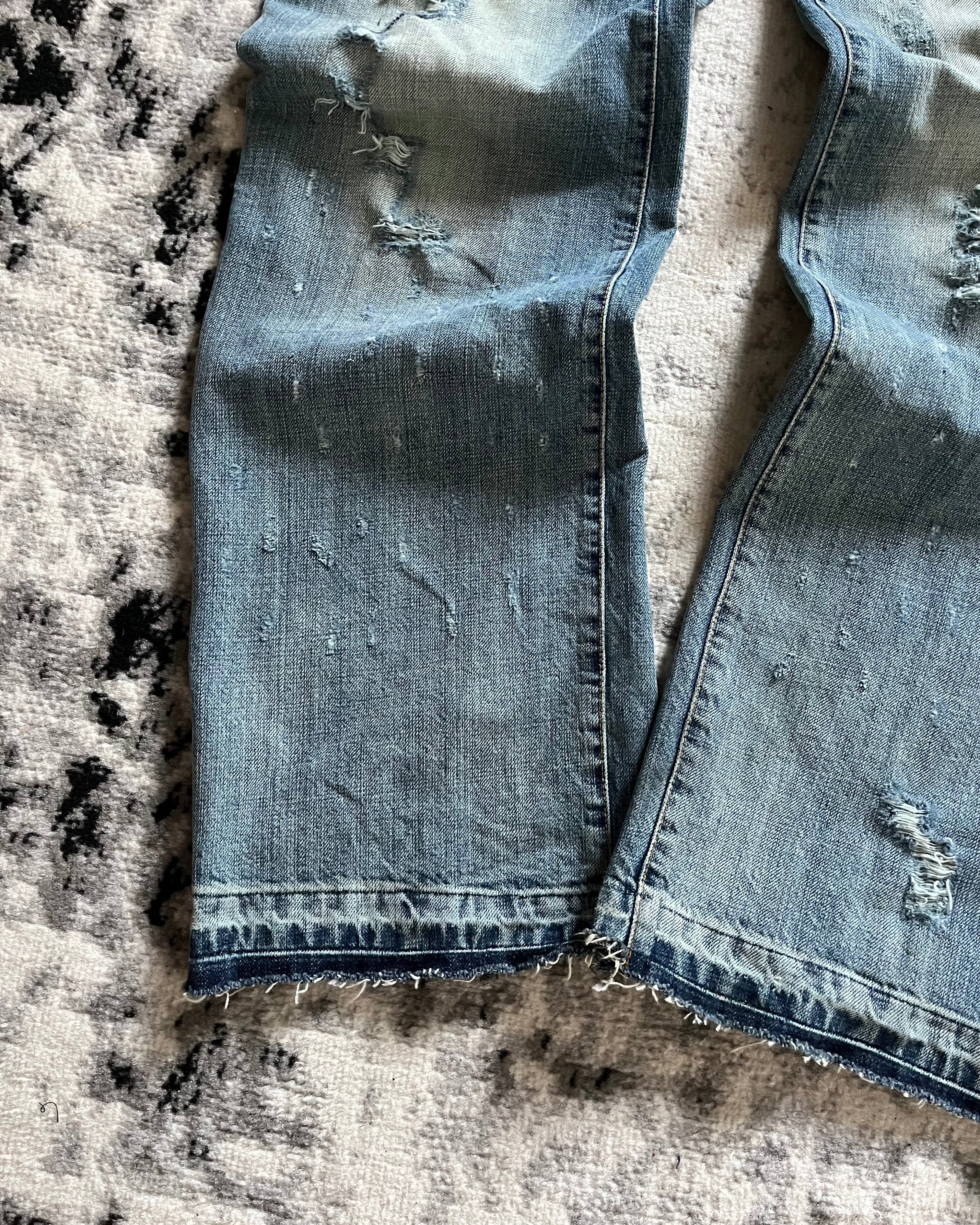 AW08 Dolce & Gabbana Double Waisted Distressed Jeans (XL)