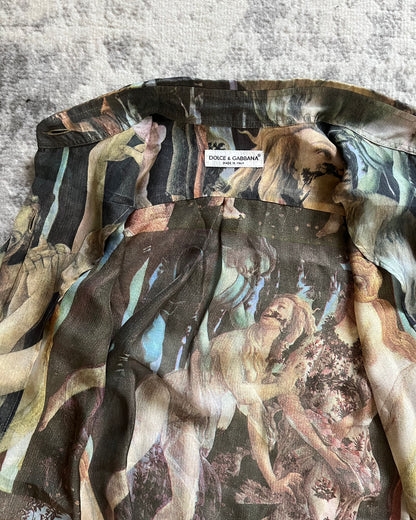 FW96 Dolce &amp; Gabbana 文艺复兴丝绸衬衫 (XL)