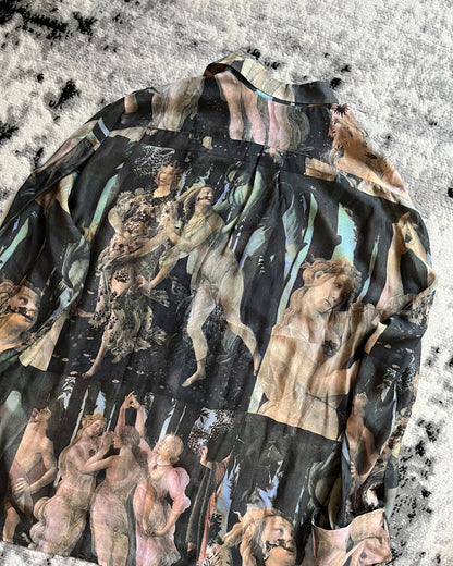 FW96 ドルチェ＆ガッバーナ ルネッサンス シルク シャツ (XL)