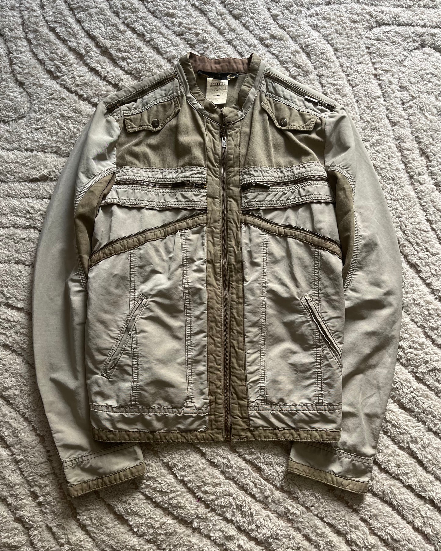 SS06 Just Cavalli Archive Path Biker Zip Jacket (M)