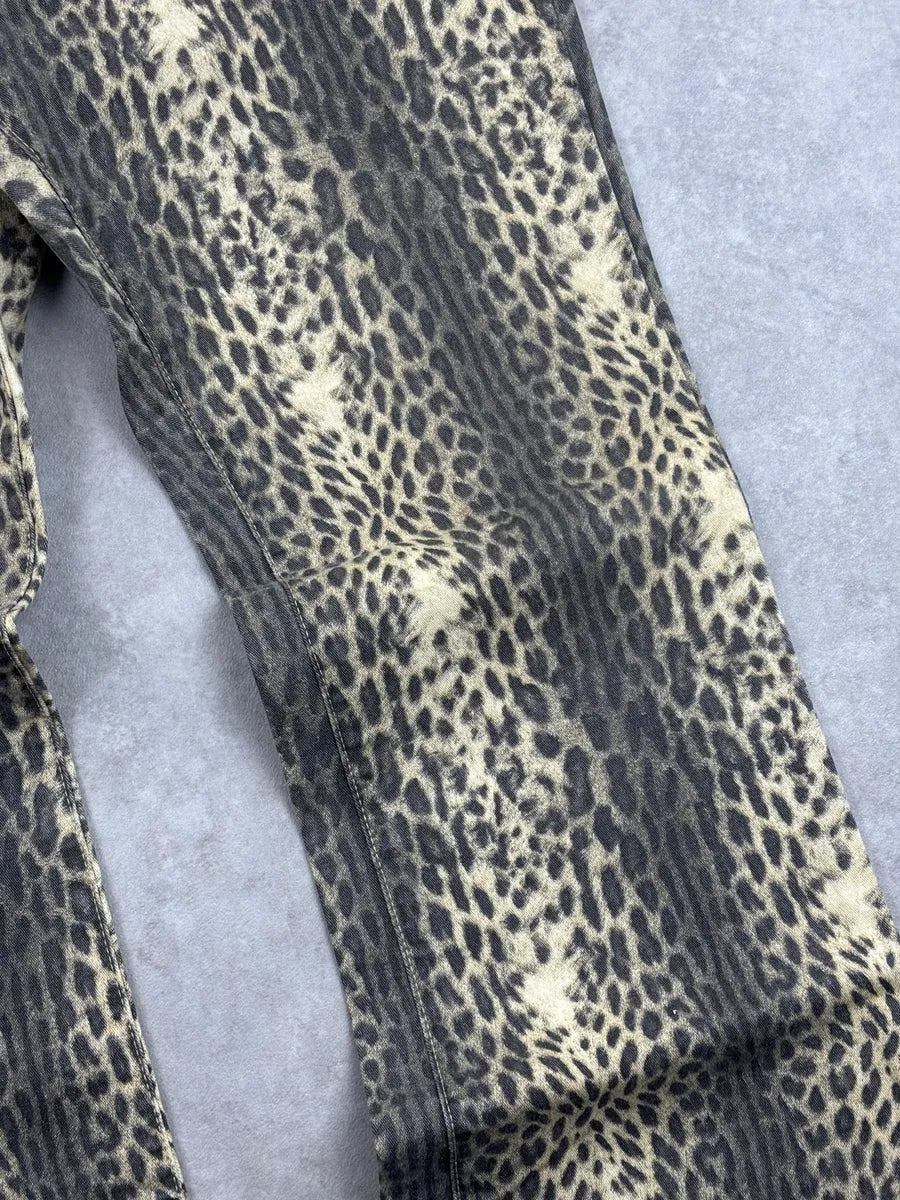 2000s Cavalli Beige Leopard Print Pants OvXVwQuW 7