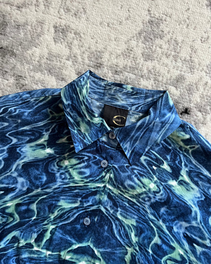 SS01 Just Cavalli Blue Ocean Waves Shirt (XS/S)