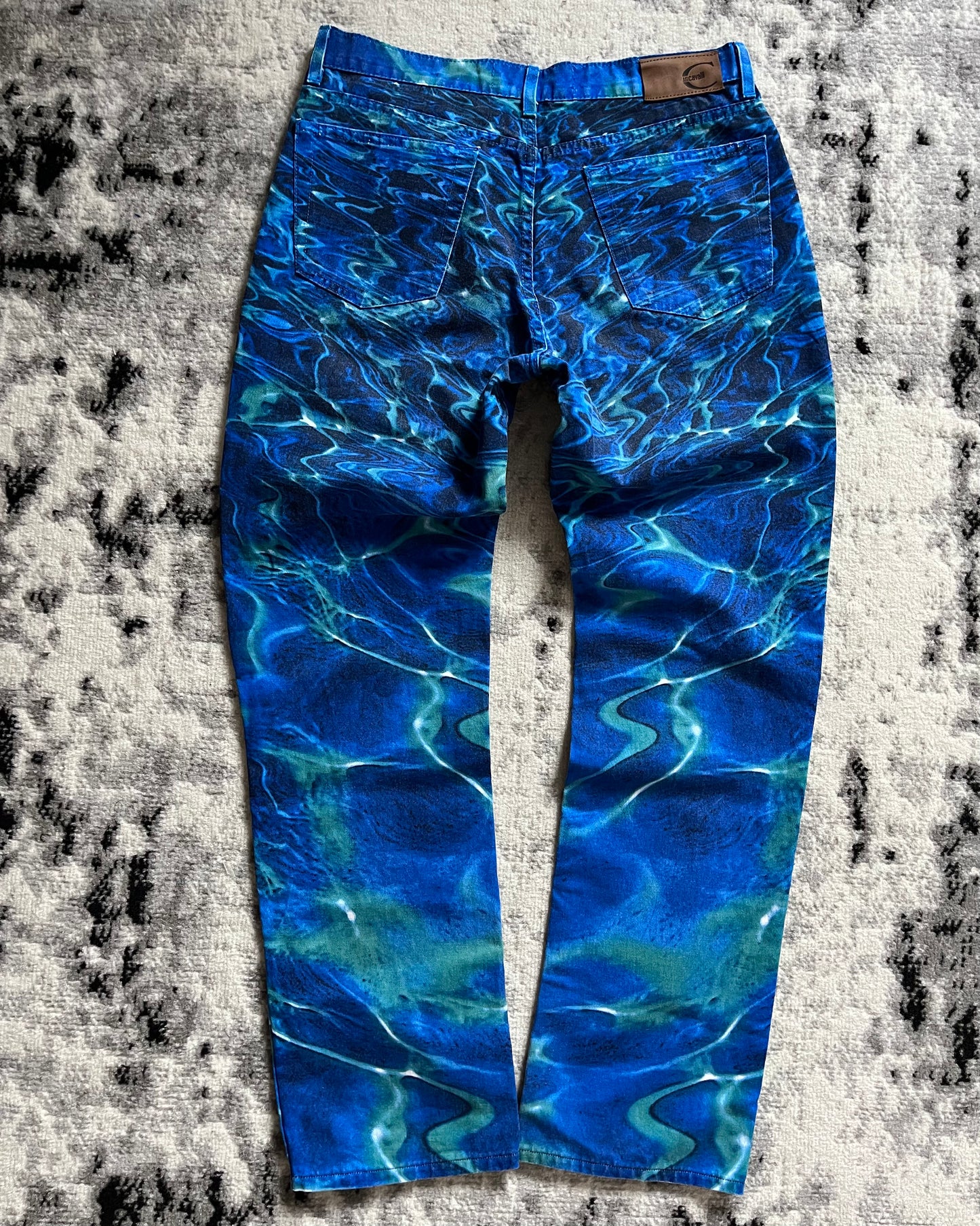 SS01 Just Cavalli Blue Ocean Waves Pants (S)