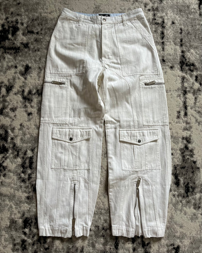 AW04 Dolce & Gabbana Utility Cargo White Pants (M)