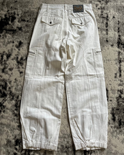 AW04 Dolce & Gabbana Utility Cargo White Pants (M)