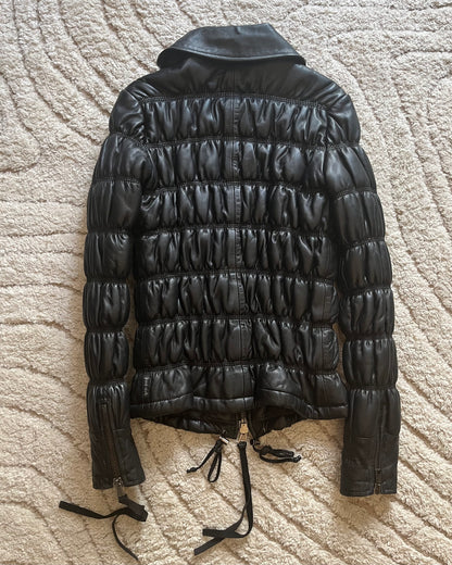 00s Armani Archival 100% Leather Puffer (S)