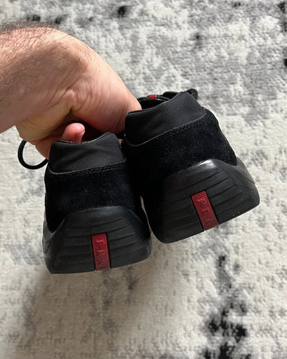 Prada America's Cup Hybrid Suede Black Shoes (44eu/10us)