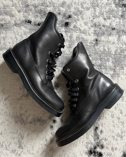 AW14 Christian Dior Combat Black Leather Boots (41eu/8us)