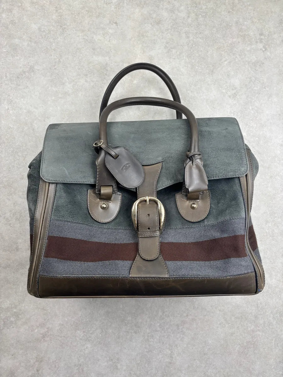 AW2011 Gucci Grey Wool Striped Handle Bag by Frida Giannini LSAJVXhS 0