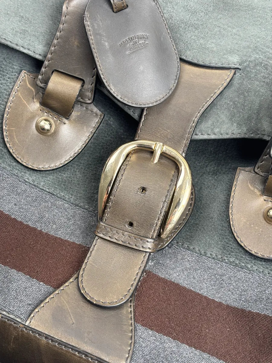 AW2011 Gucci Grey Wool Striped Handle Bag by Frida Giannini LSAJVXhS 13