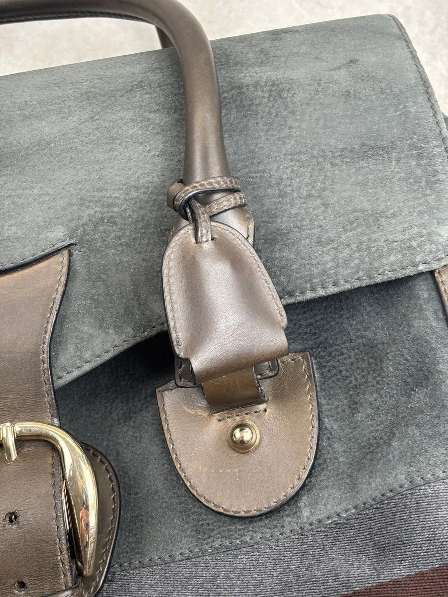 AW2011 Gucci Grey Wool Striped Handle Bag by Frida Giannini LSAJVXhS 14