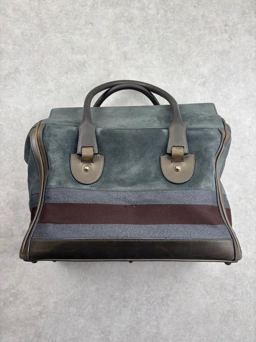 AW2011 Gucci Grey Wool Striped Handle Bag by Frida Giannini LSAJVXhS 8