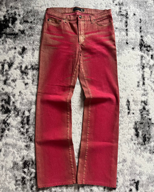 00s Just Cavalli Vibrant Red Electric Pants (M)