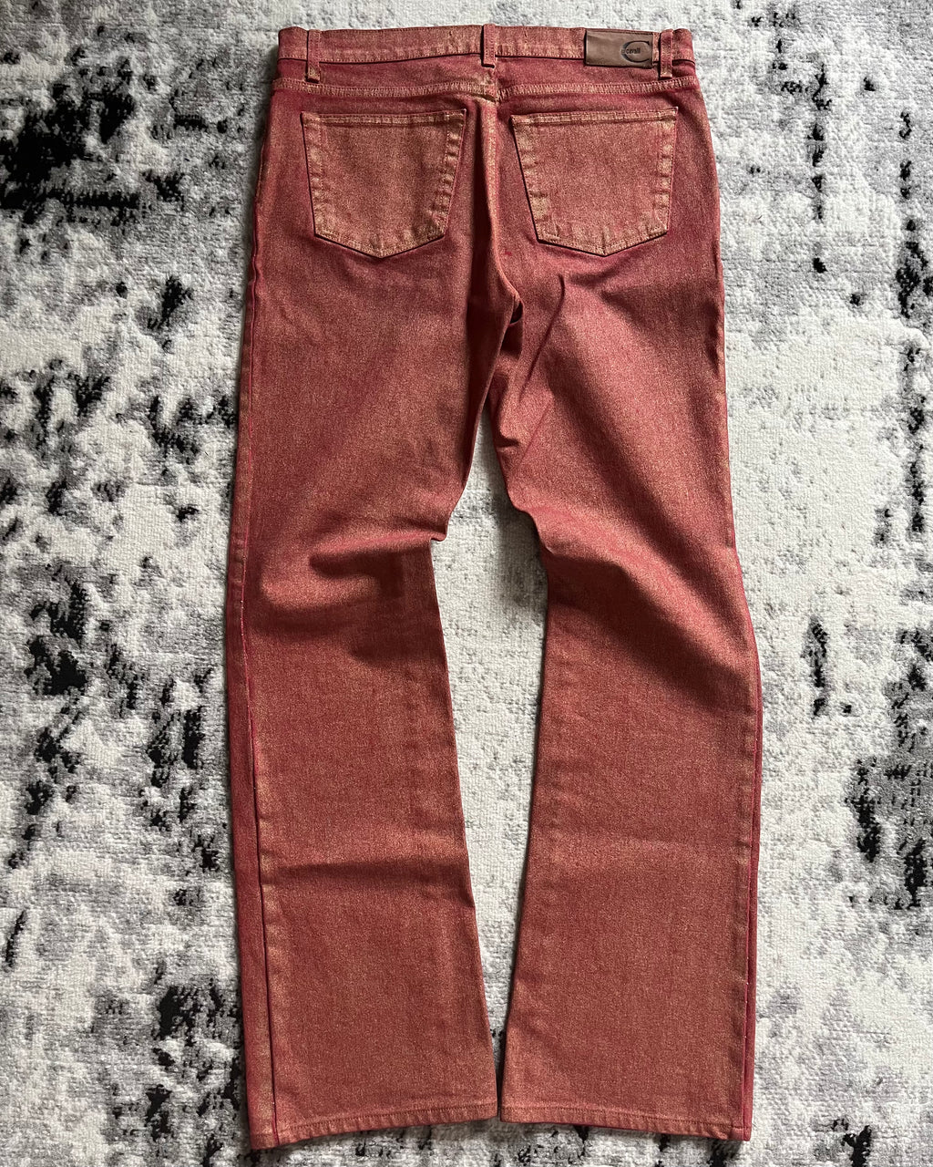 00s Just Cavalli バイブラント レッド エレクトリック パンツ (M)