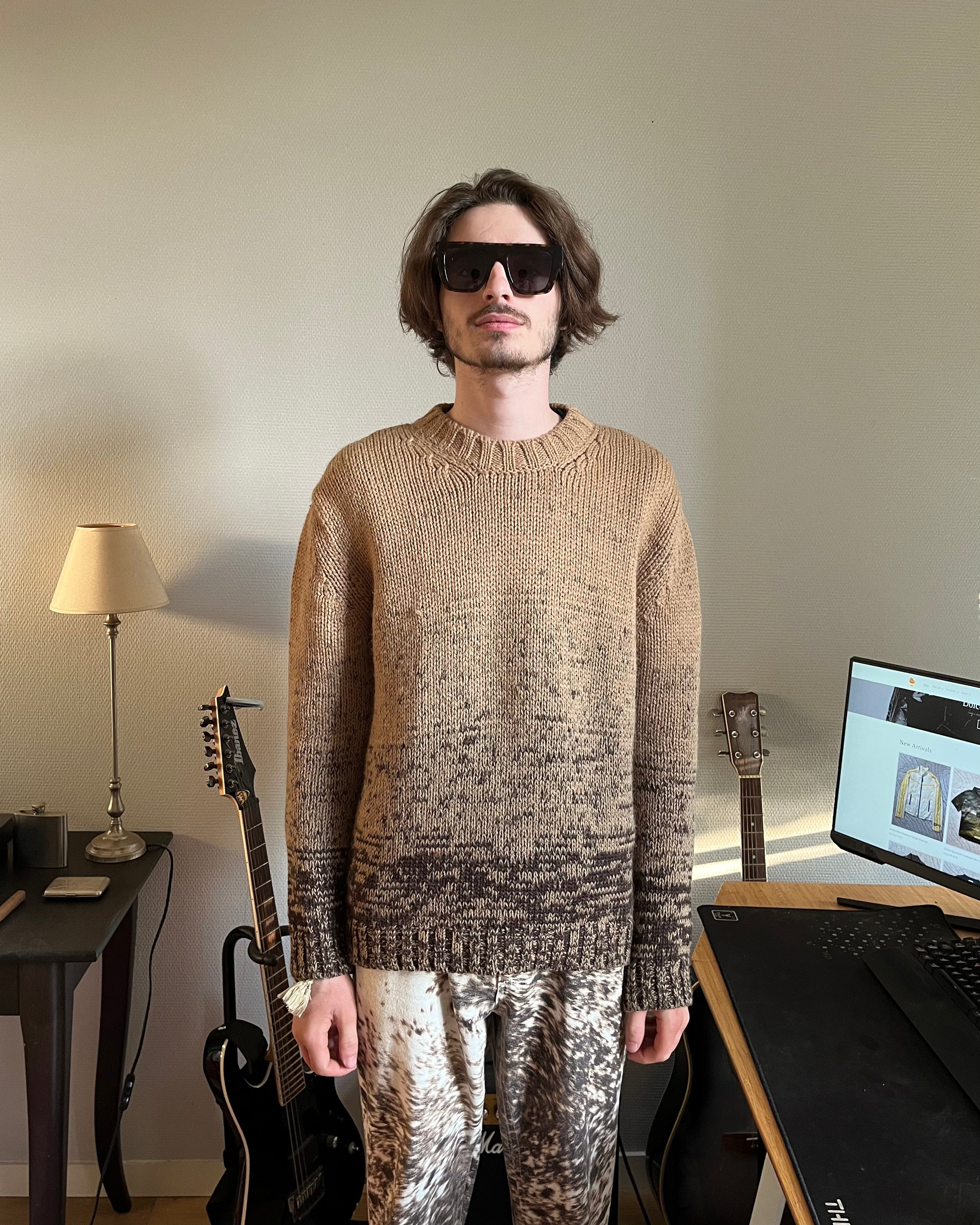 Dolce & Gabbana Caramel Wool Gradient Jumper (L)