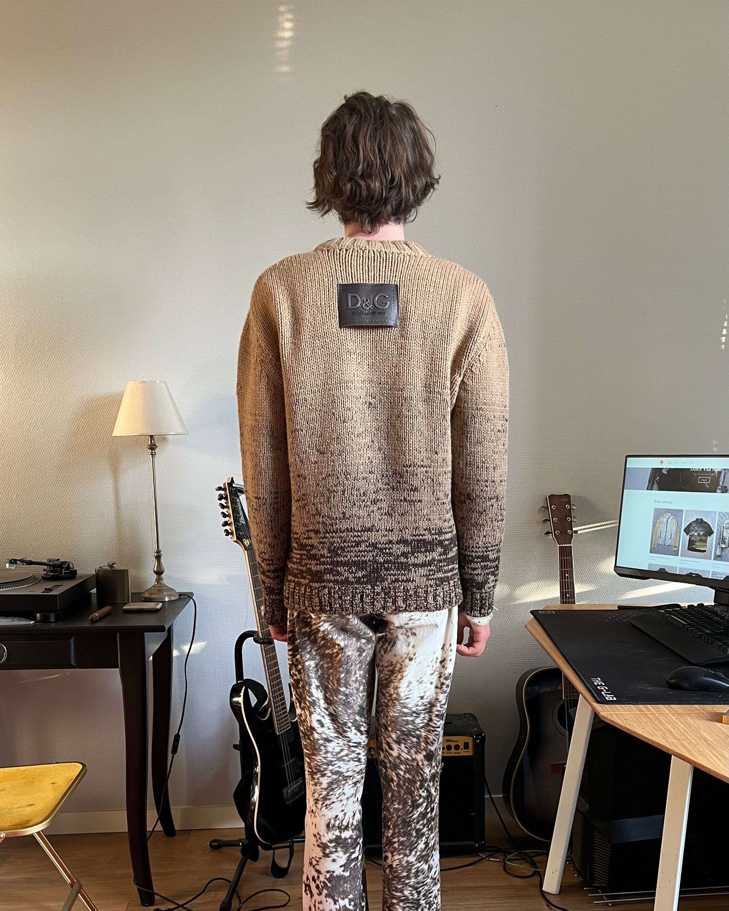 Dolce & Gabbana Caramel Wool Gradient Jumper (L)