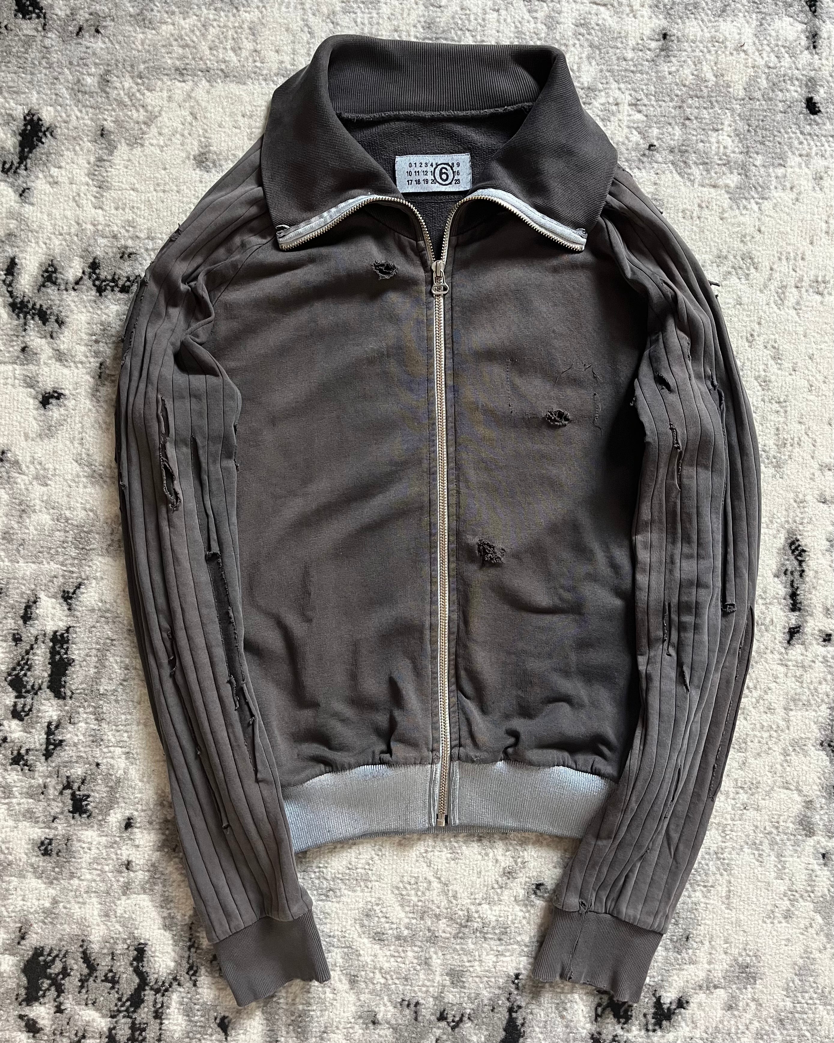 Maison Margiela MM6 Archive Holes Edgy Brown Zip-Up (S)