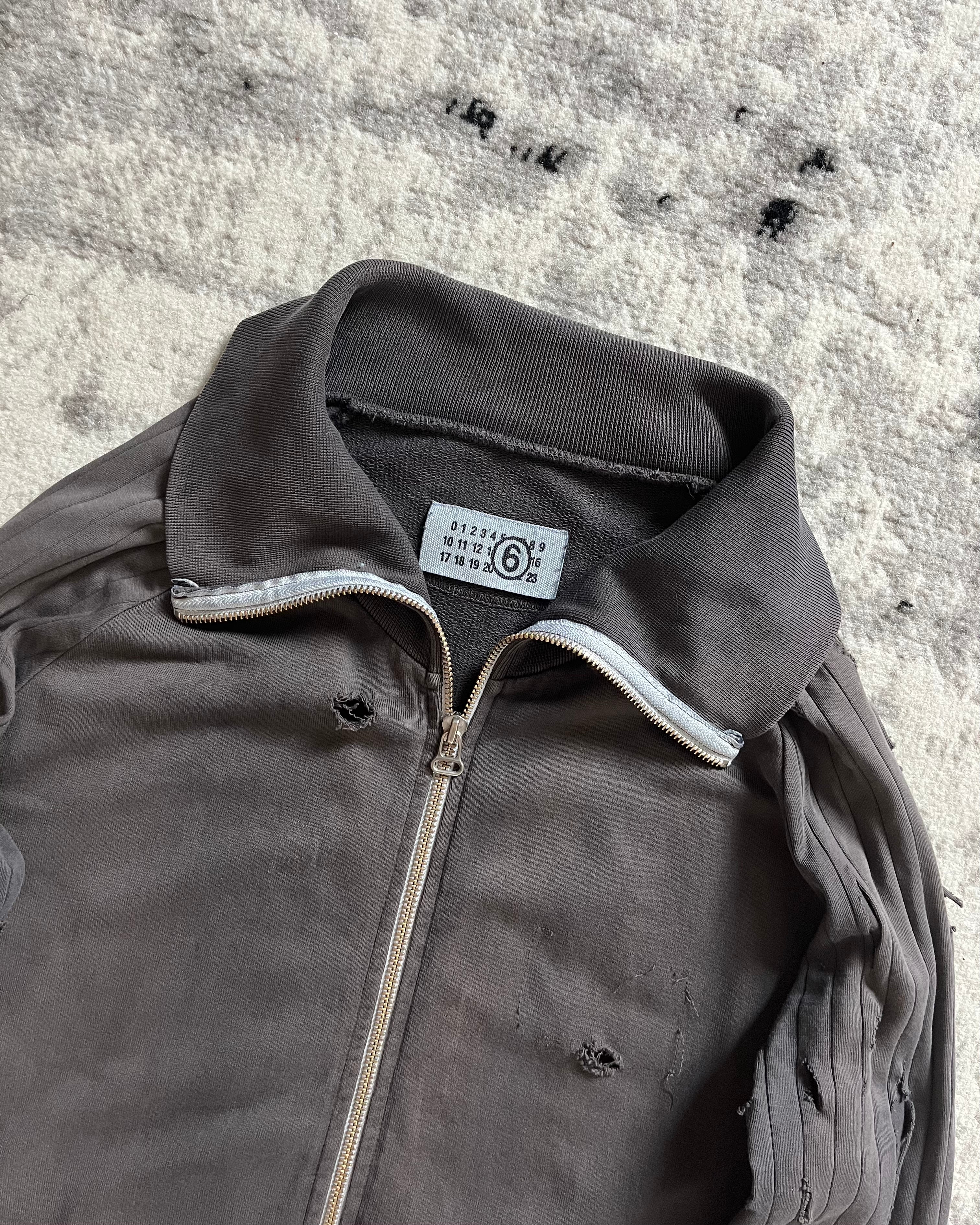 Maison Margiela MM6 Archive Holes Edgy Brown Zip-Up (S)