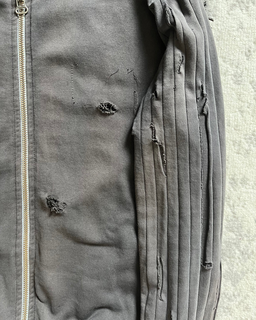 Maison Margiela MM6 Archive Holes Edgy Brown Zip-Up (S)