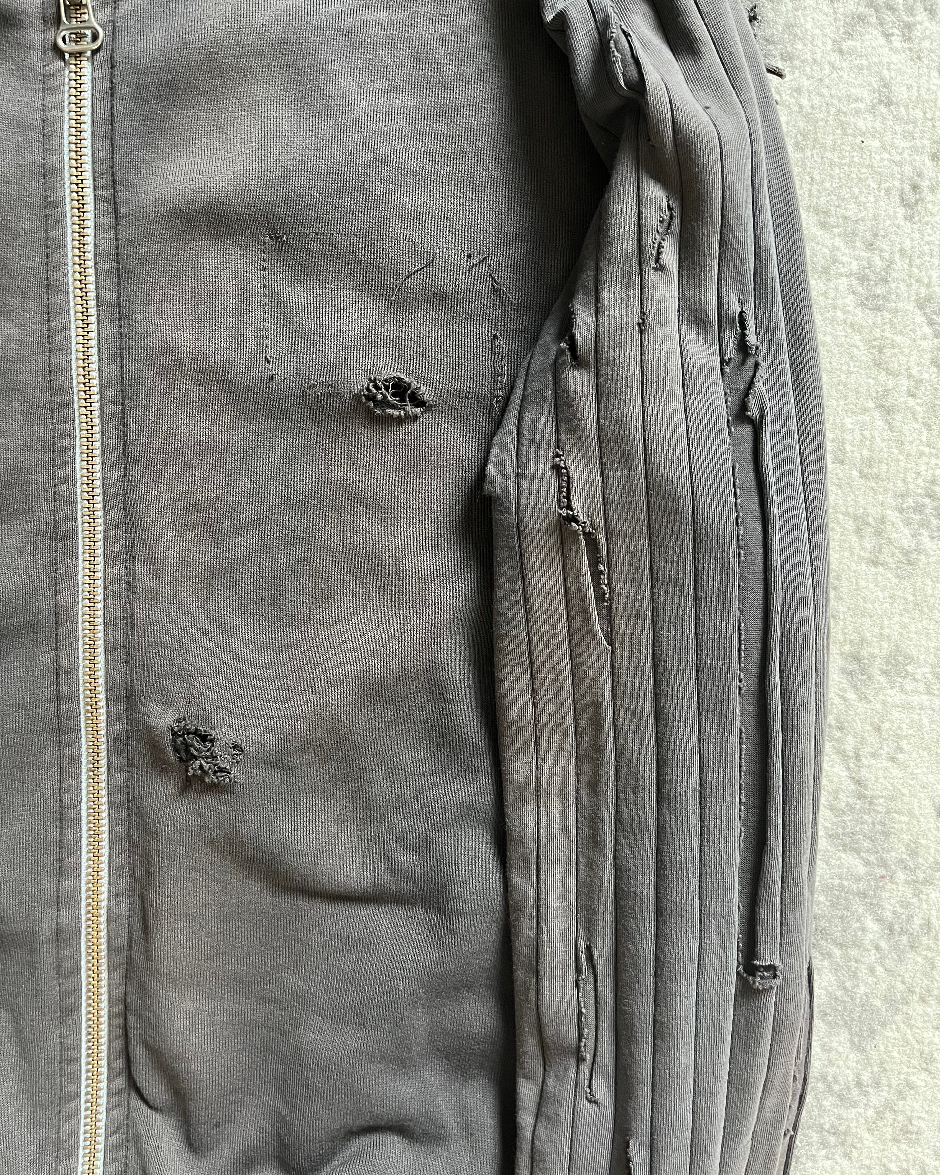 Maison Margiela MM6 Archive Holes Edgy Brown Zip-Up (S)