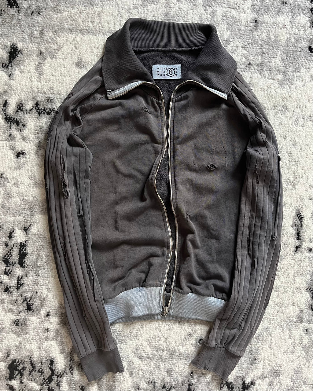 Maison Margiela MM6 Archive Holes Edgy Brown Zip-Up (S)
