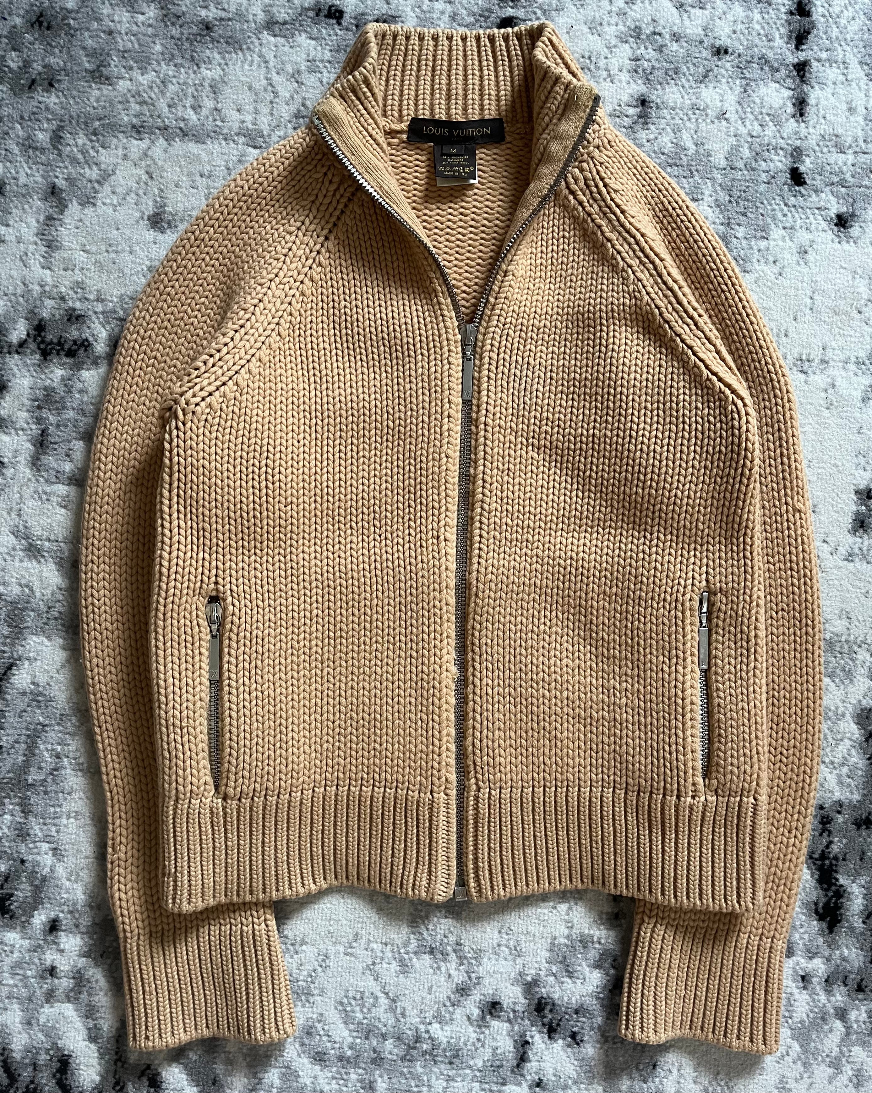 Louis Vuitton Beige Cashmere-Wool Zip-Up (XS/S)
