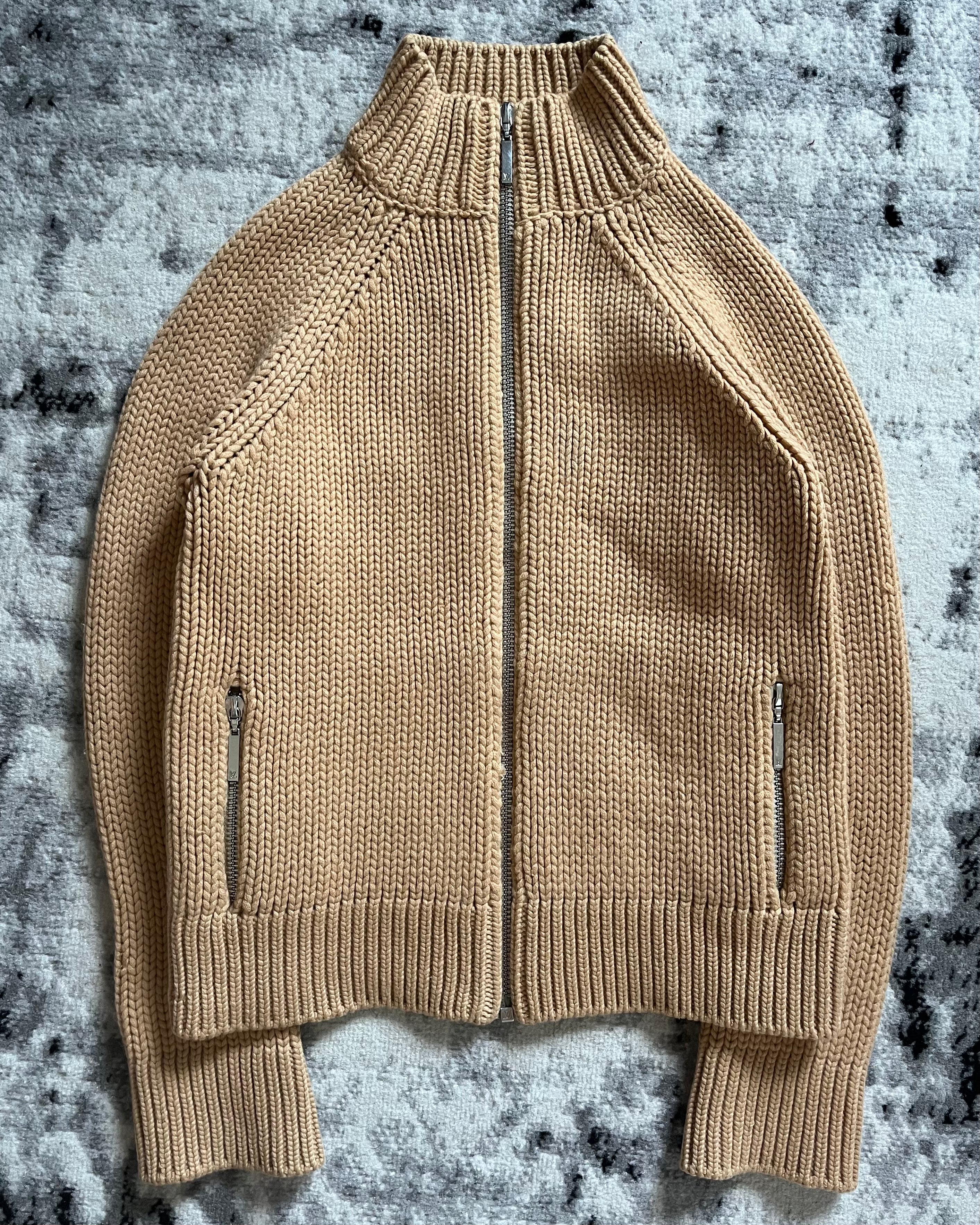 Louis Vuitton Beige Cashmere-Wool Zip-Up (XS/S)