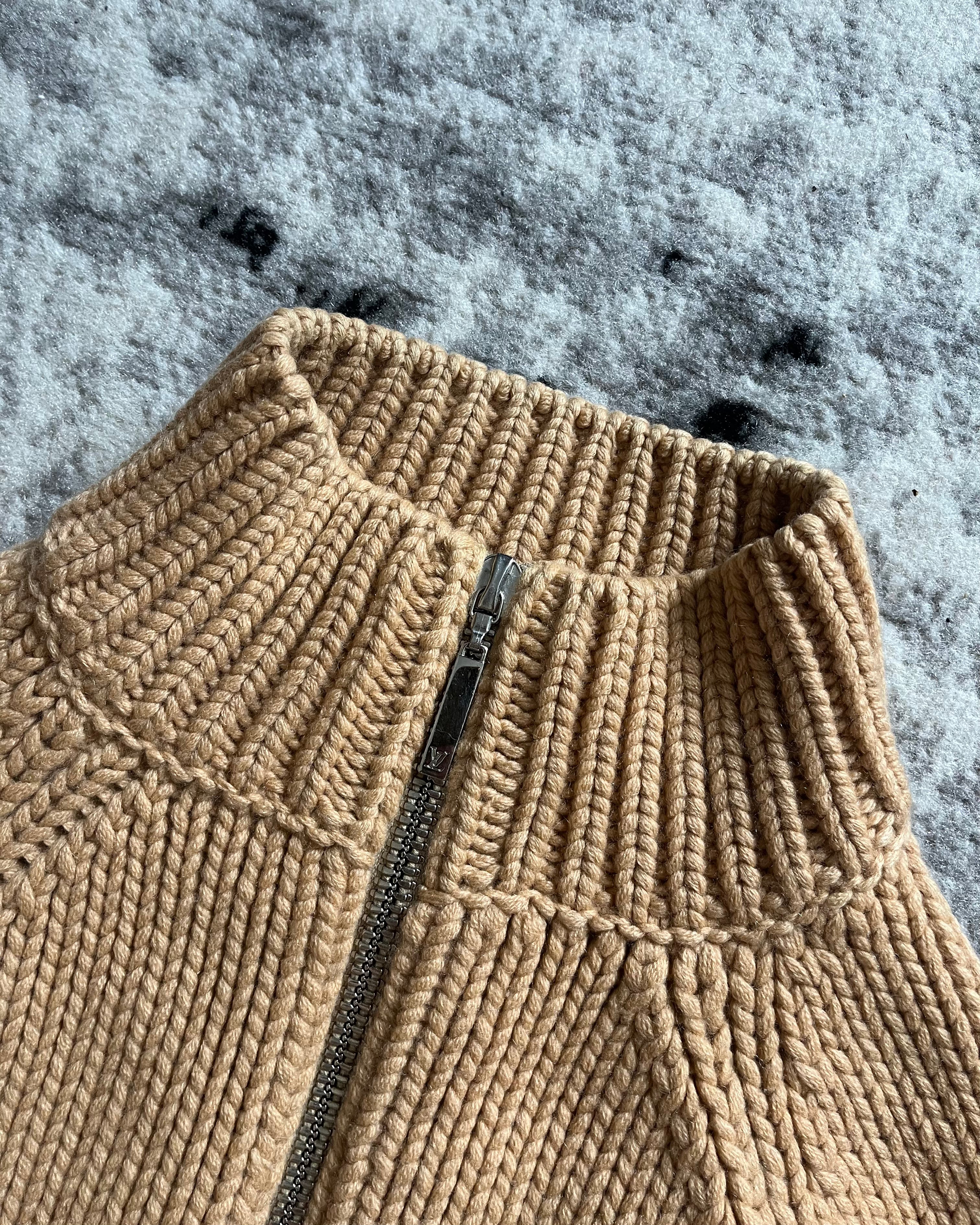 Louis Vuitton Beige Cashmere-Wool Zip-Up (XS/S)
