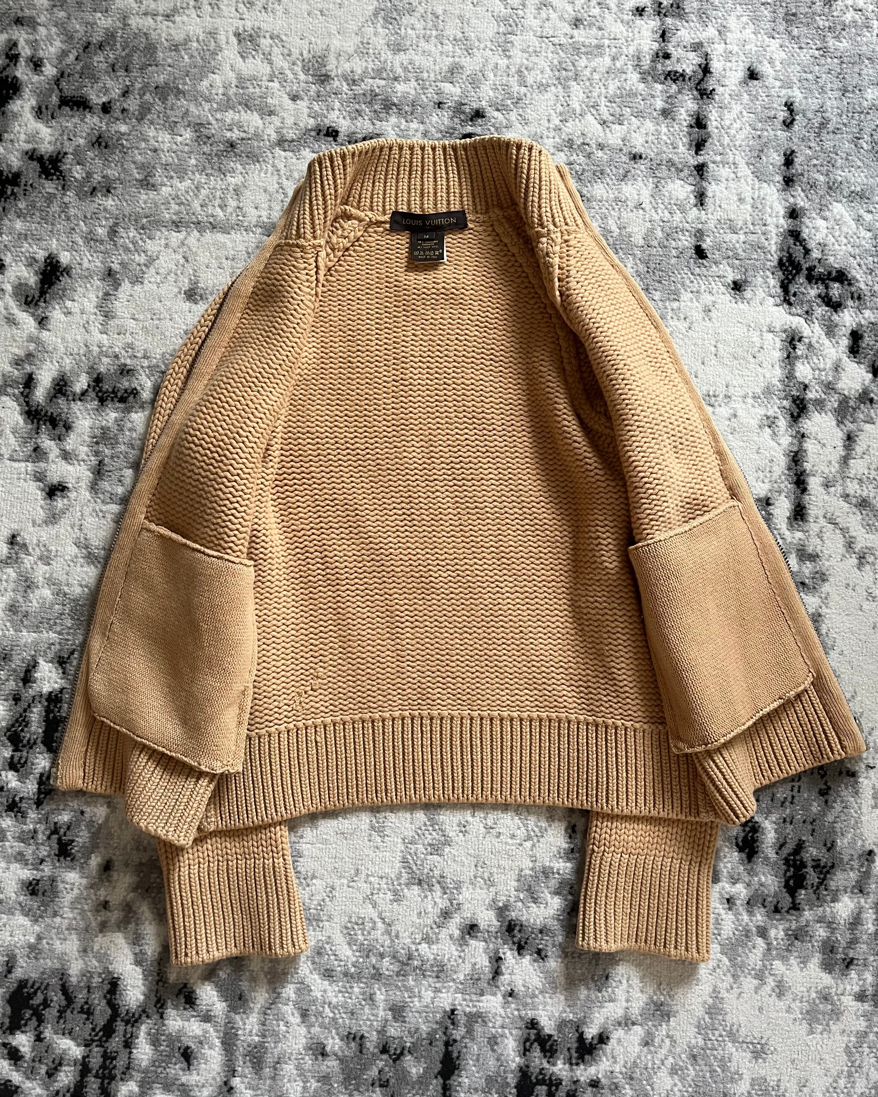 Louis Vuitton Beige Cashmere-Wool Zip-Up (XS/S)