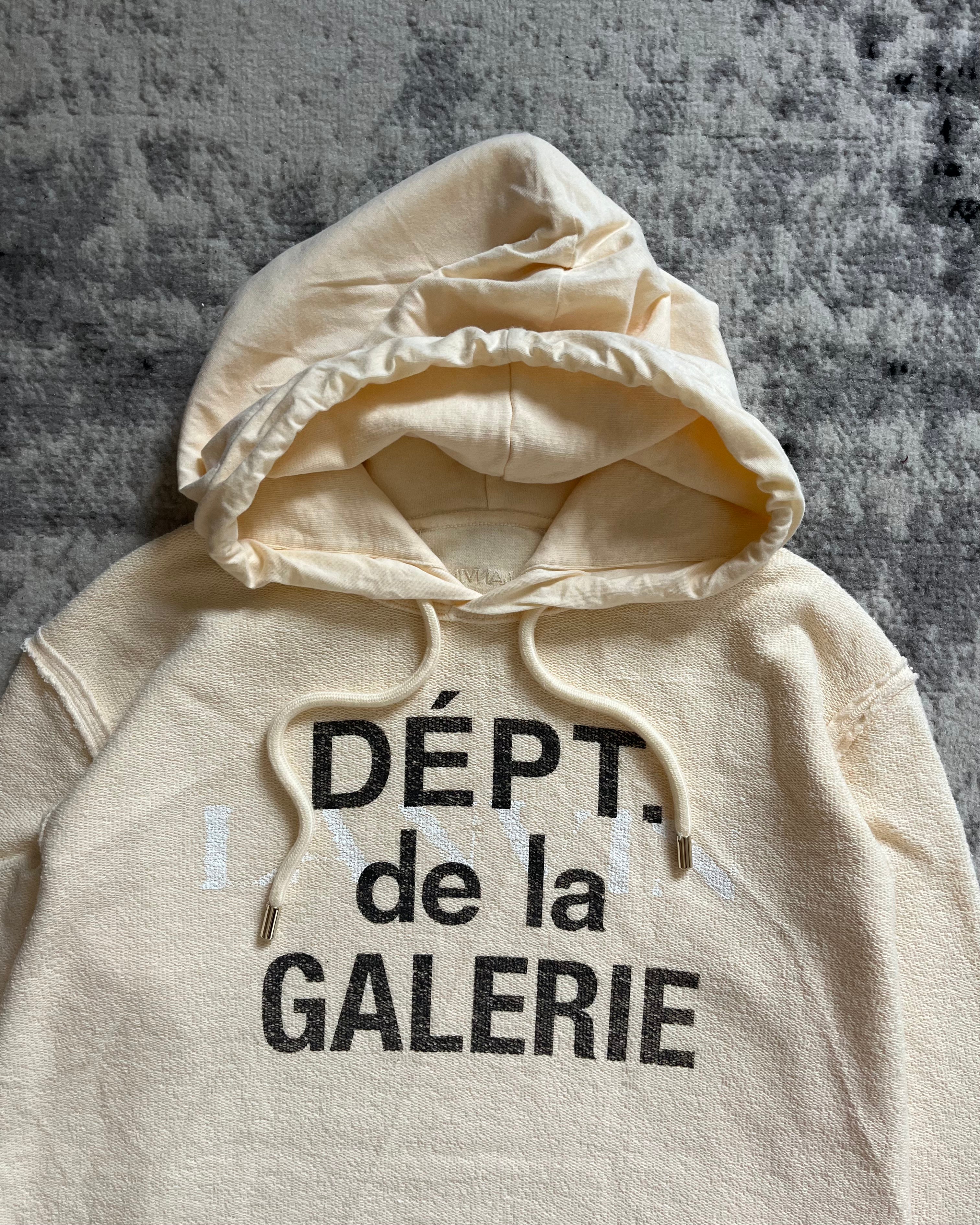Gallery Dept x Lanvin Beige Logo Hoodie (L)
