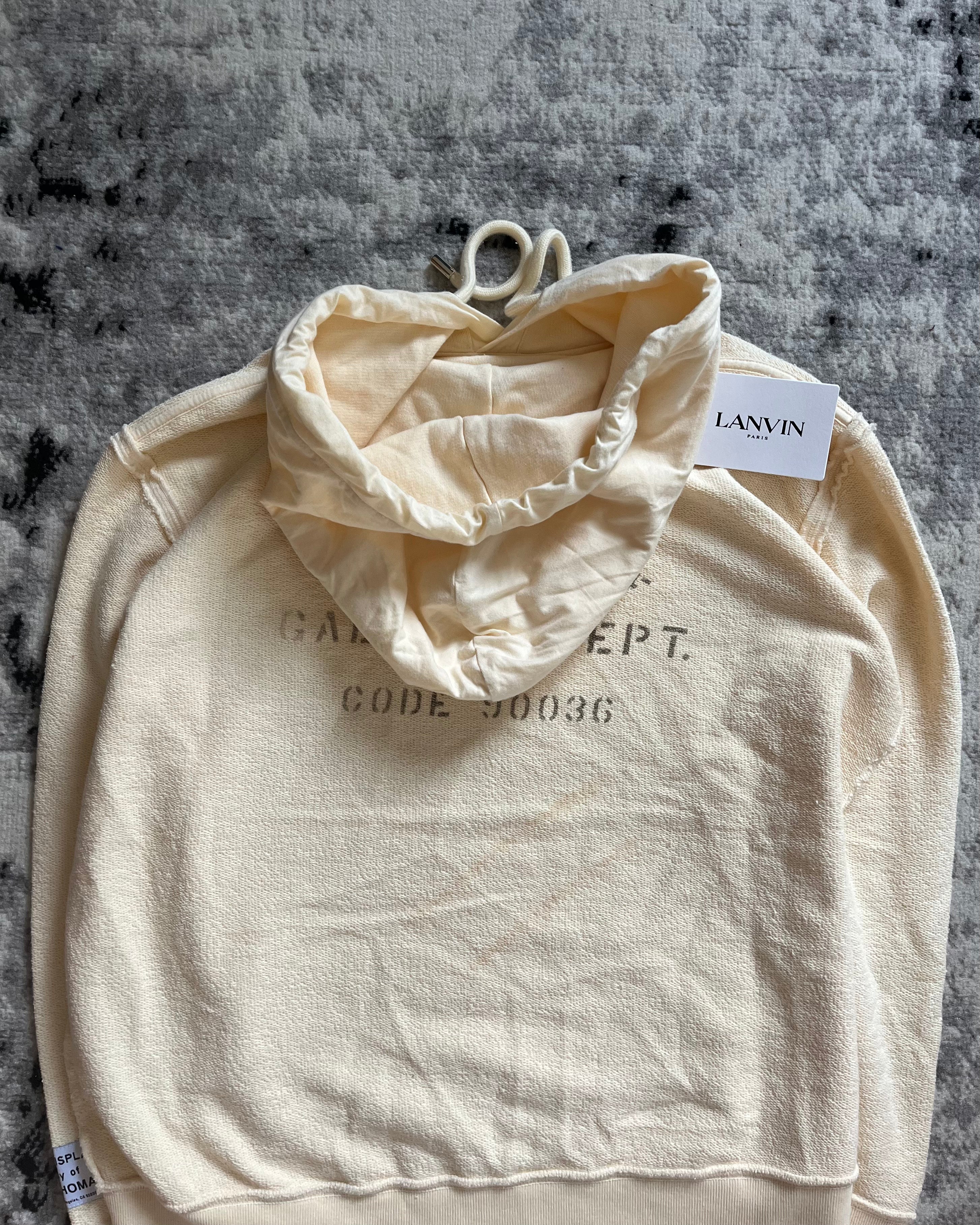 Gallery Dept x Lanvin Beige Logo Hoodie (L)