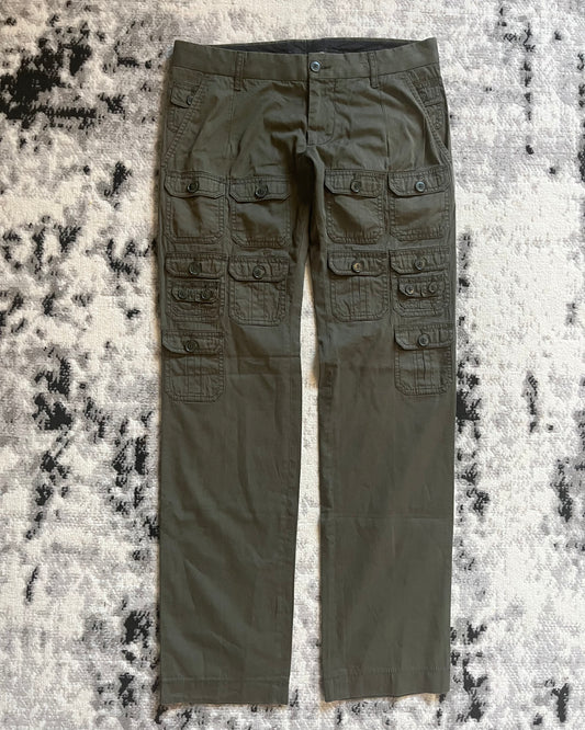 SS08 Dolce & Gabbana 25 Pockets Cargo Olive Pants (S)