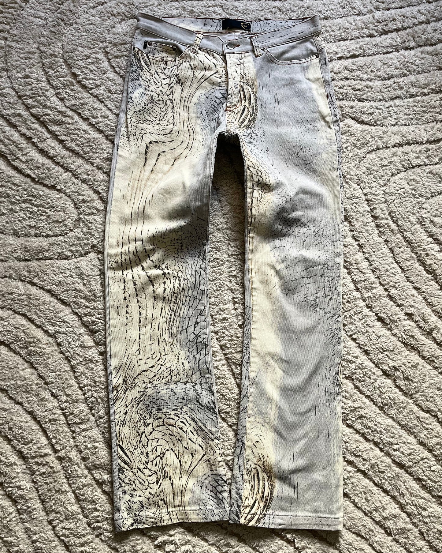 2002 Just Cavalli Natural Eroded Pants (S)