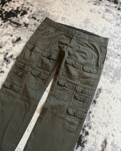 SS08 Dolce & Gabbana 25 Pockets Cargo Olive Pants (S)