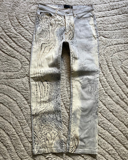 2002 Just Cavalli Natural Eroded Pants (S)