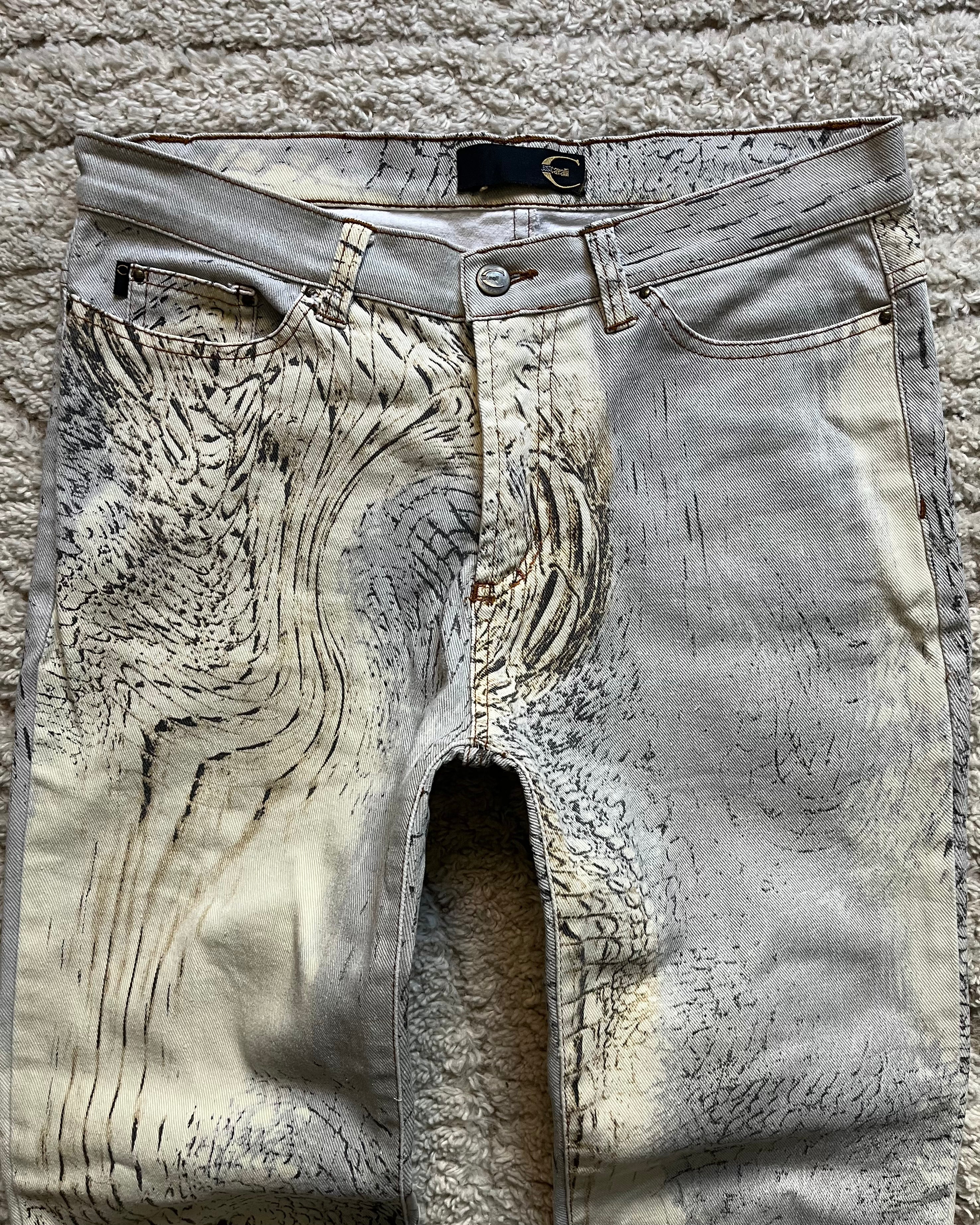 2002 Just Cavalli Natural Eroded Pants (S)
