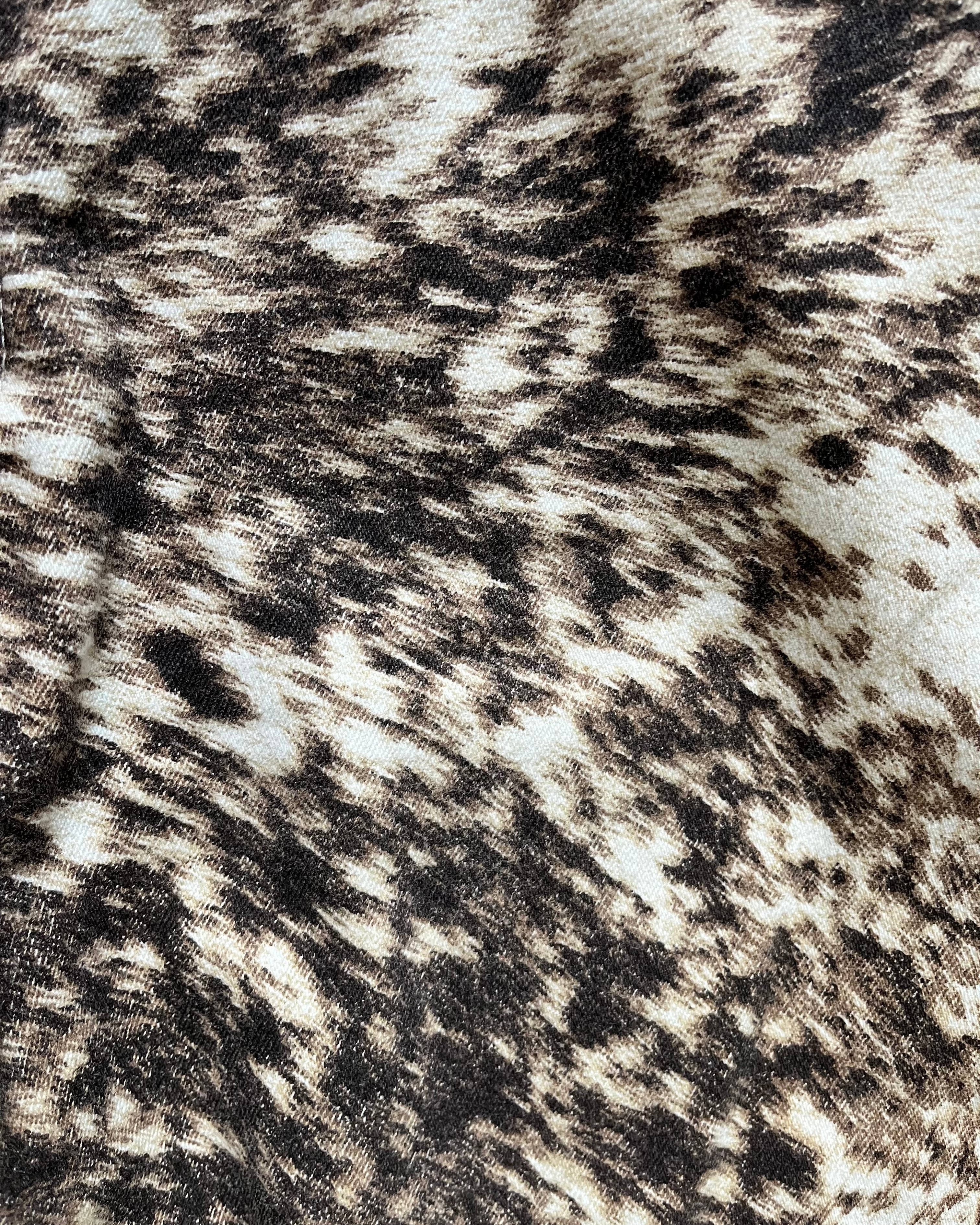 Roberto Cavalli Furry Cowprint Movement pants (M)