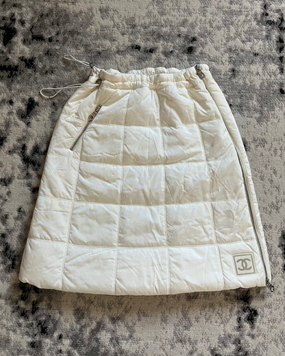 AW00 Chanel Ski Puffer White Skirt (XS/S)