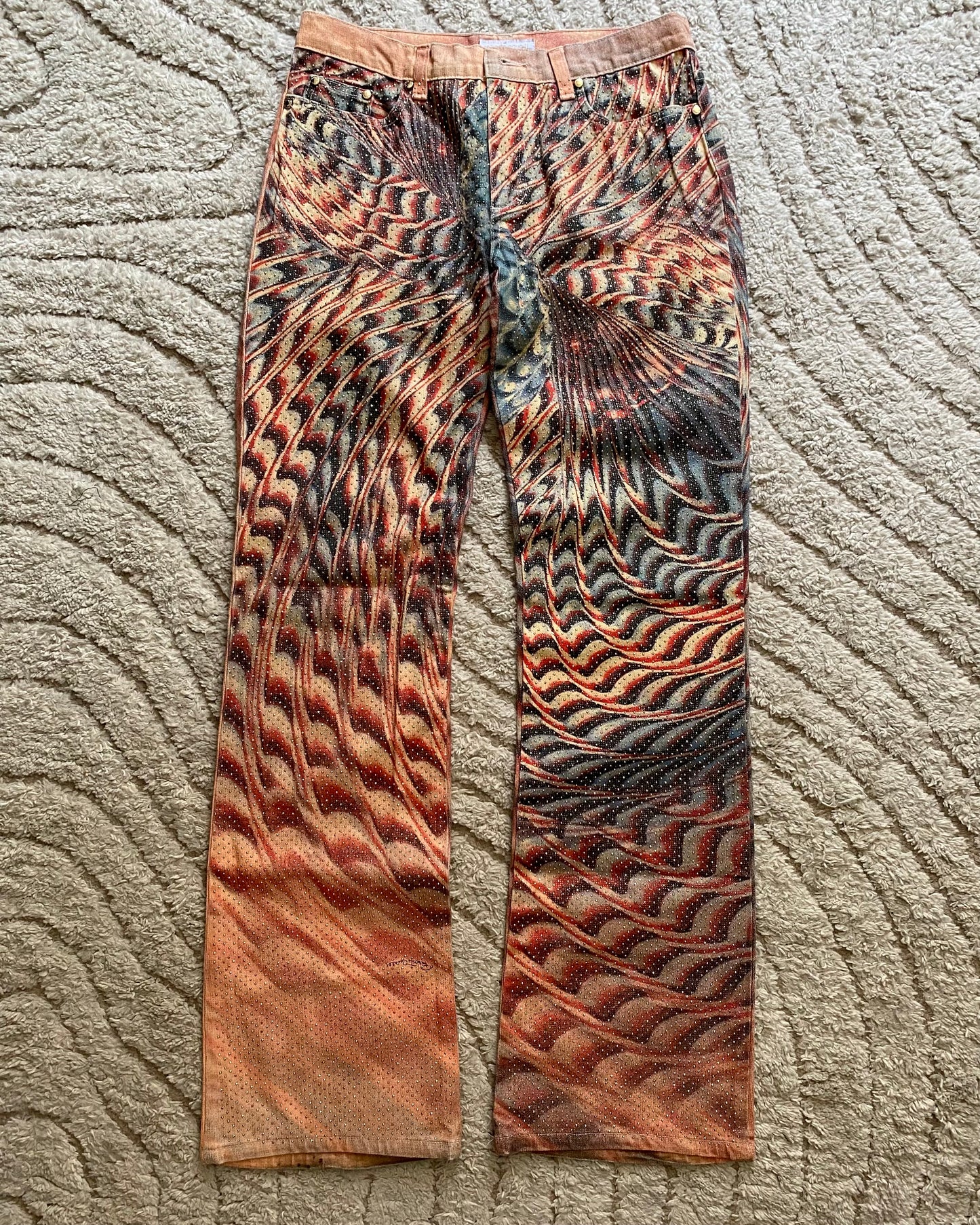 SS01 Roberto Cavalli LSD Psychadelic Pants Scales (S)