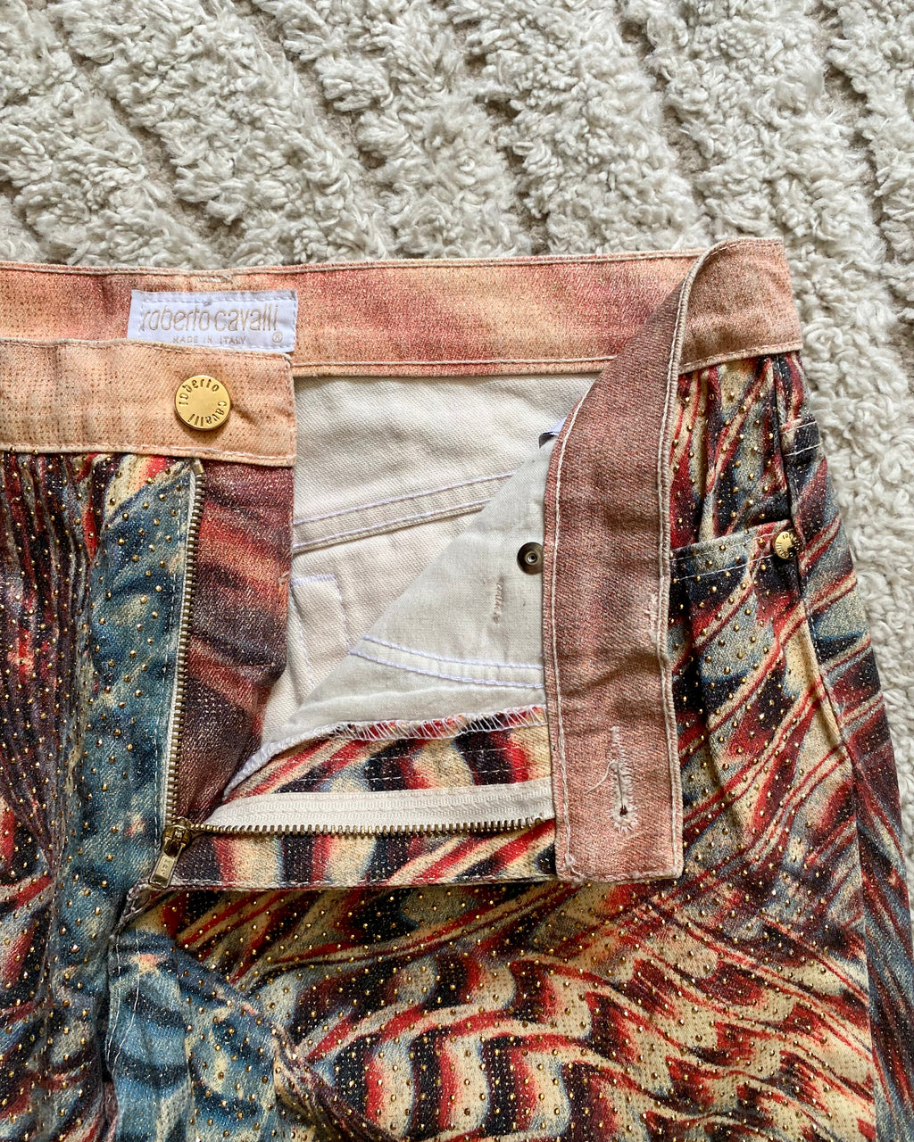 SS01 Roberto Cavalli LSD Psychadelic Pants Scales