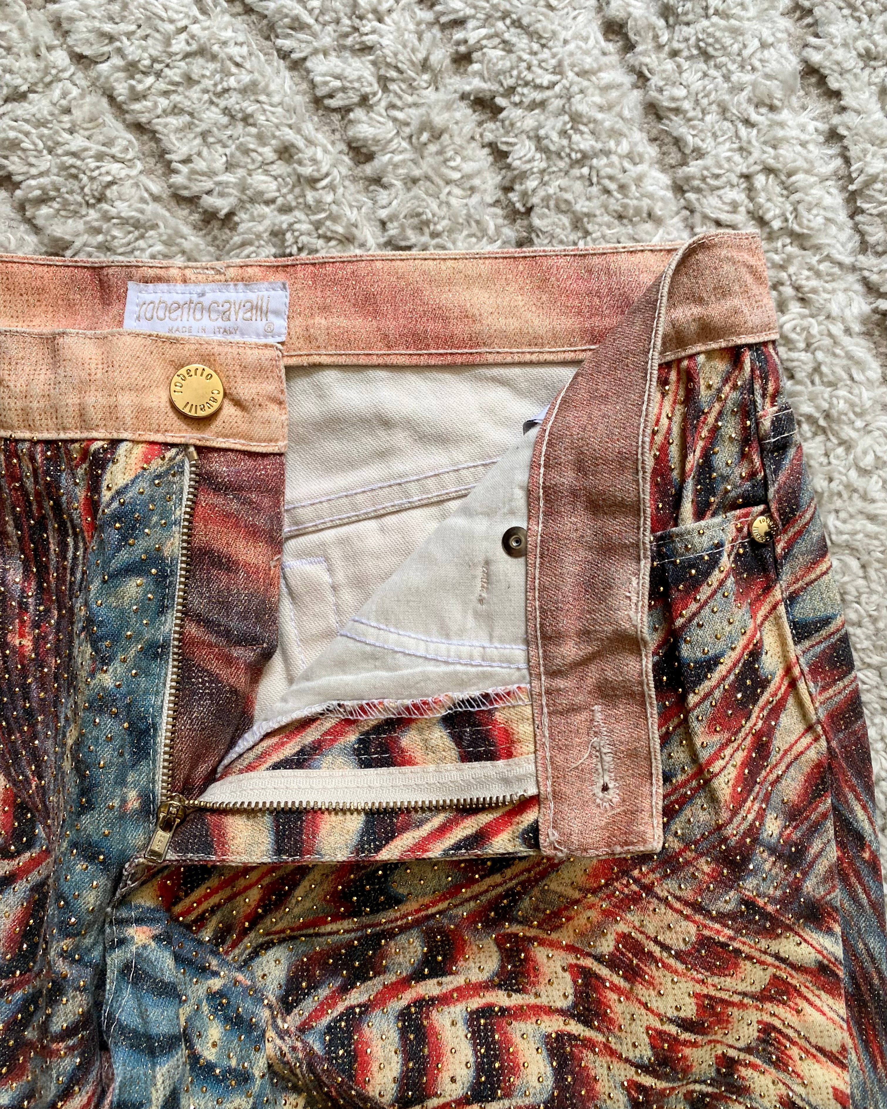 SS01 Roberto Cavalli LSD Psychadelic Pants Scales