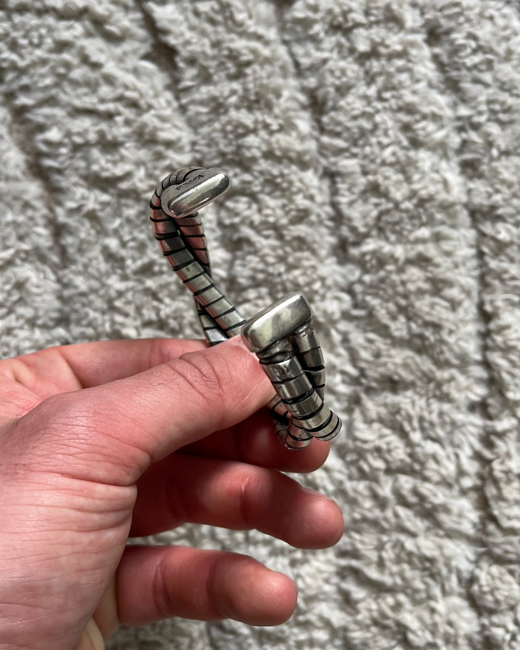 90 年代 アルマーニ アンダーグラウンド ツイスト シルバー ブレスレット