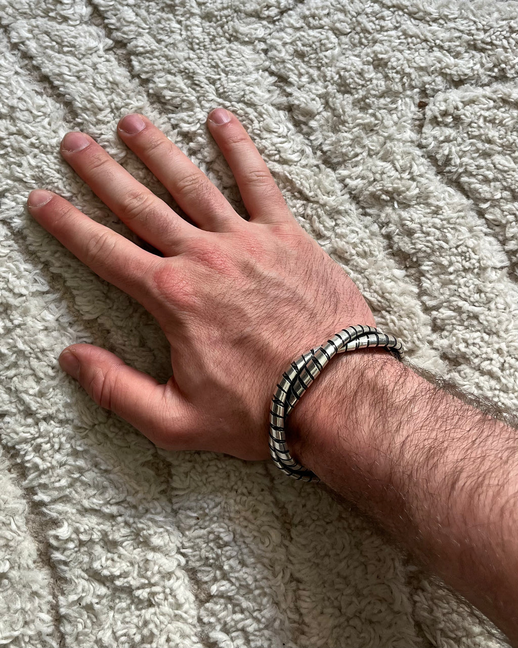 90 年代 アルマーニ アンダーグラウンド ツイスト シルバー ブレスレット