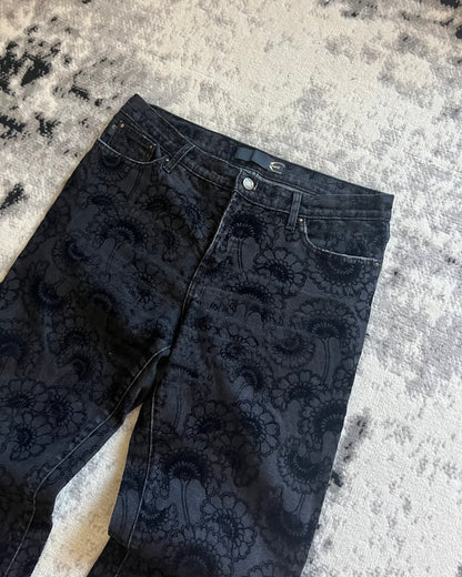 00s Just Cavalli Dark Botanical Dream Pants (S)